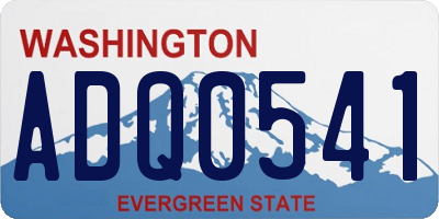 WA license plate ADQ0541