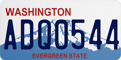 WA license plate ADQ0544
