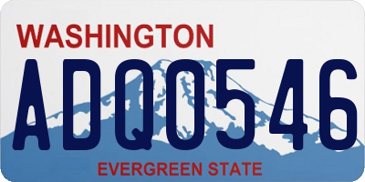 WA license plate ADQ0546