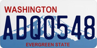 WA license plate ADQ0548