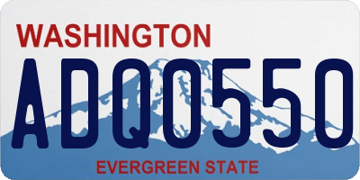 WA license plate ADQ0550