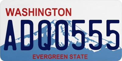 WA license plate ADQ0555