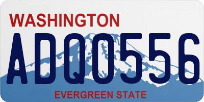 WA license plate ADQ0556