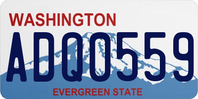 WA license plate ADQ0559