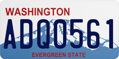 WA license plate ADQ0561