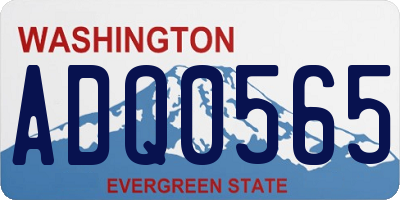 WA license plate ADQ0565