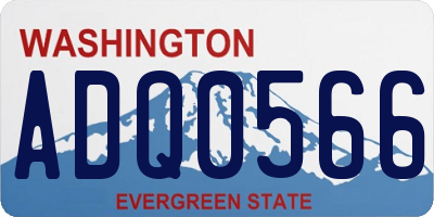 WA license plate ADQ0566
