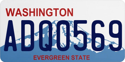 WA license plate ADQ0569