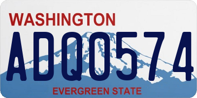 WA license plate ADQ0574