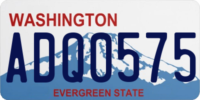 WA license plate ADQ0575