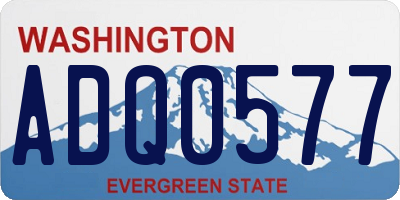 WA license plate ADQ0577