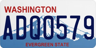 WA license plate ADQ0579