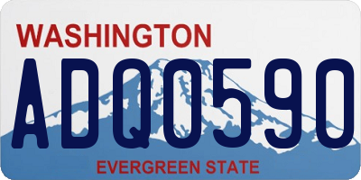 WA license plate ADQ0590