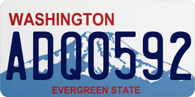 WA license plate ADQ0592