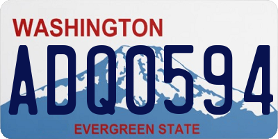 WA license plate ADQ0594