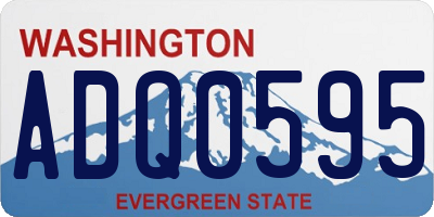 WA license plate ADQ0595