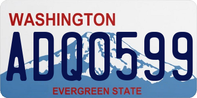 WA license plate ADQ0599