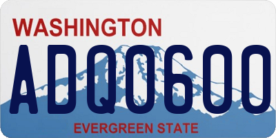 WA license plate ADQ0600