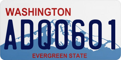WA license plate ADQ0601