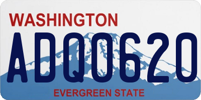 WA license plate ADQ0620