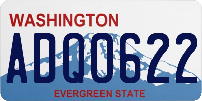 WA license plate ADQ0622
