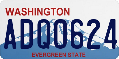 WA license plate ADQ0624