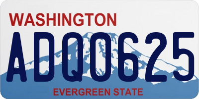 WA license plate ADQ0625