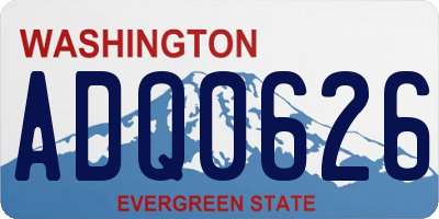 WA license plate ADQ0626