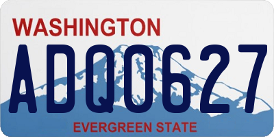 WA license plate ADQ0627
