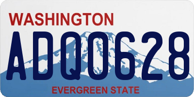 WA license plate ADQ0628