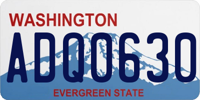 WA license plate ADQ0630