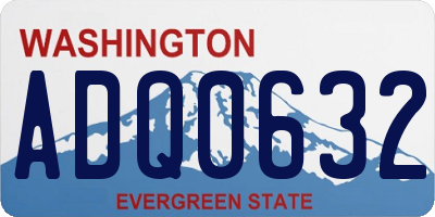 WA license plate ADQ0632