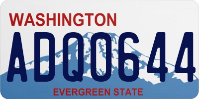 WA license plate ADQ0644