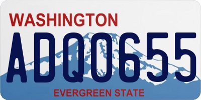 WA license plate ADQ0655