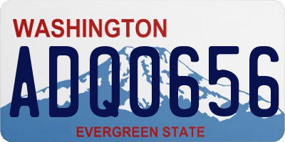 WA license plate ADQ0656