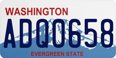 WA license plate ADQ0658