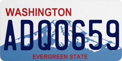 WA license plate ADQ0659