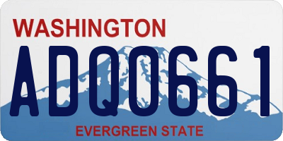 WA license plate ADQ0661