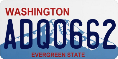 WA license plate ADQ0662