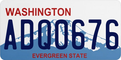 WA license plate ADQ0676