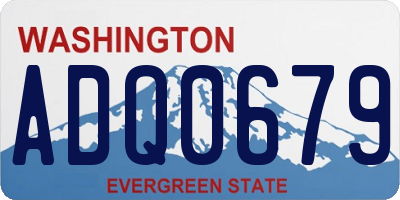 WA license plate ADQ0679