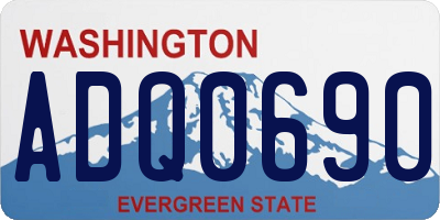 WA license plate ADQ0690
