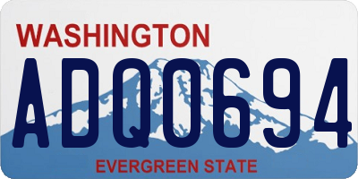 WA license plate ADQ0694
