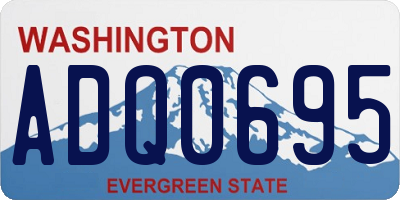 WA license plate ADQ0695