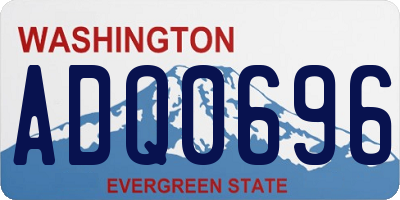 WA license plate ADQ0696