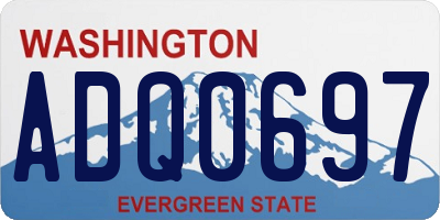 WA license plate ADQ0697