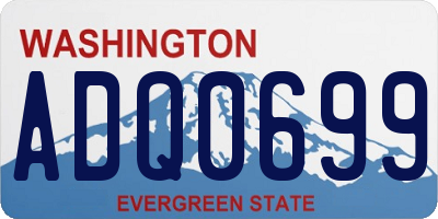 WA license plate ADQ0699