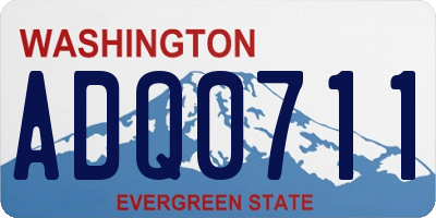 WA license plate ADQ0711