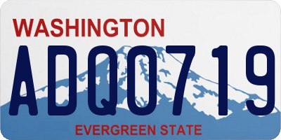 WA license plate ADQ0719