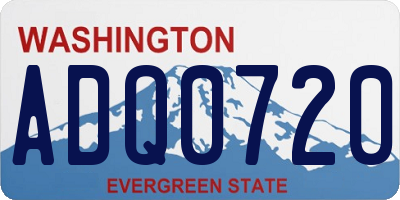 WA license plate ADQ0720